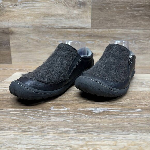 JBU Crimson Slip On Gray Textured Wool Casual Shoe Women's Size 8 - Picture 1 of 6